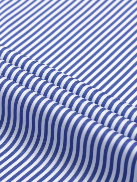 Long Sleeve Stripe Button Up Shirt & Slim Fit Tapered Trousers