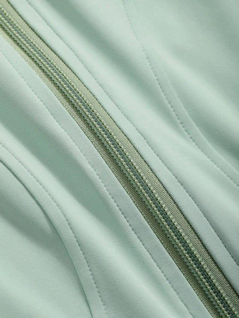 Women's Zipper Closure Slim Fit Jacket