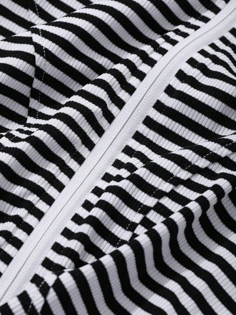 Women's Zipper Closure Slim Fit Jacket