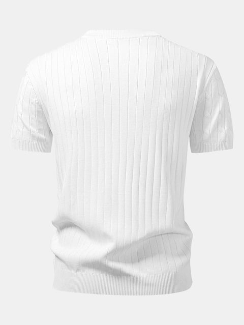 Twist Knitted Henley Shirt