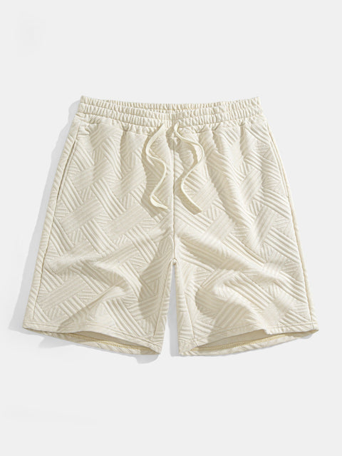 Striped Jacquard T-Shirt & Shorts Set