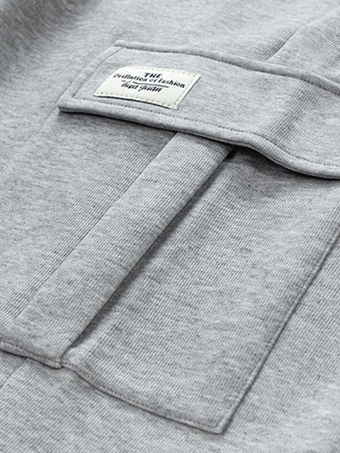 Relax Fit Long Sleeve 2 In 1 Waffle T-Shirt & Relax Fit Straight Leg Jersey Cargo Pants