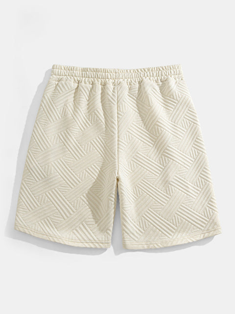 Striped Jacquard T-Shirt & Shorts Set