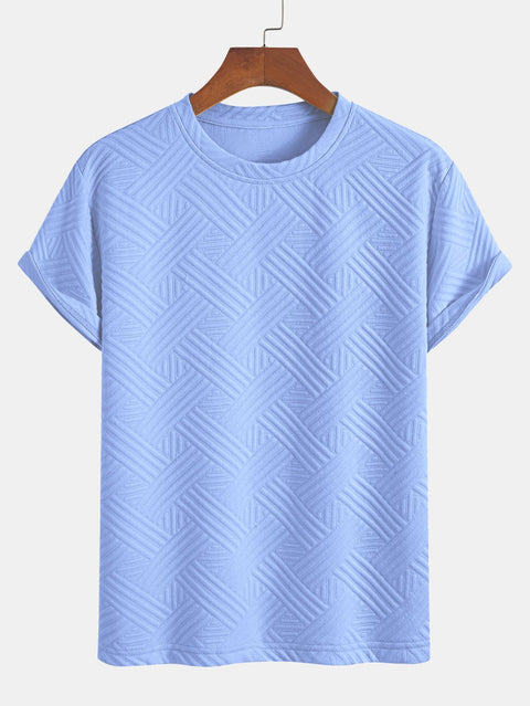 Striped Jacquard T-Shirt & Shorts Set