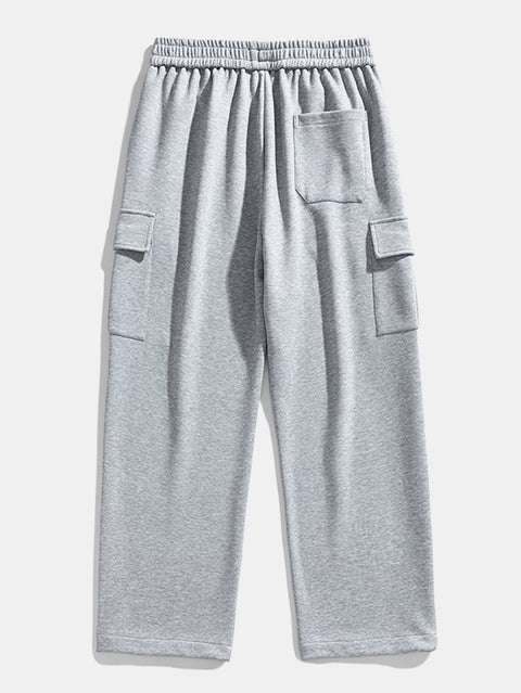 Relax Fit Long Sleeve 2 In 1 Waffle T-Shirt & Relax Fit Straight Leg Jersey Cargo Pants