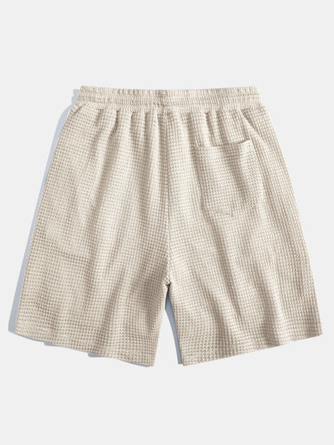 Waffle Textured Cuban Shirt & Shorts
