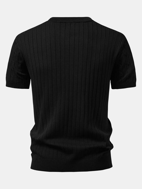 Twist Knitted Henley Shirt