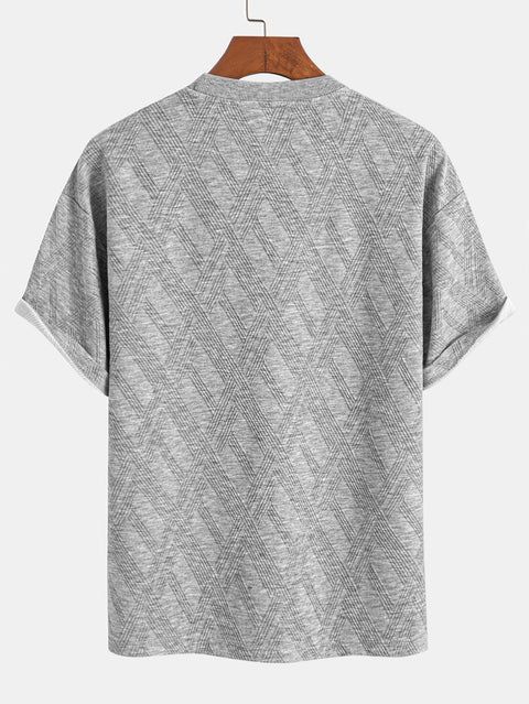 Relax Fit Diamond Jacquard T-Shirt & Diamond Jacquard Shorts