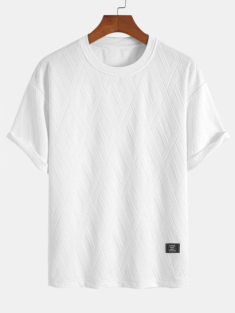 Relax Fit Diamond Jacquard T-Shirt & Diamond Jacquard Shorts