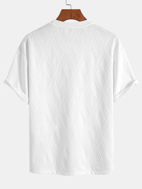 Relax Fit Diamond Jacquard T-Shirt & Diamond Jacquard Shorts