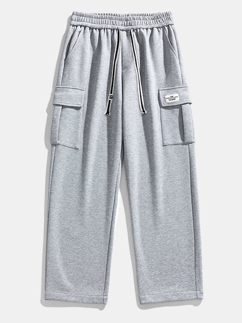 Relax Fit Long Sleeve 2 In 1 Waffle T-Shirt & Relax Fit Straight Leg Jersey Cargo Pants