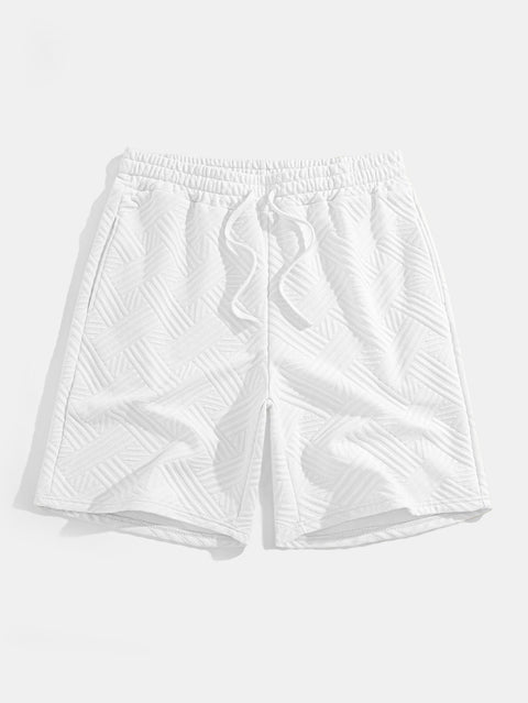 Striped Jacquard T-Shirt & Shorts Set