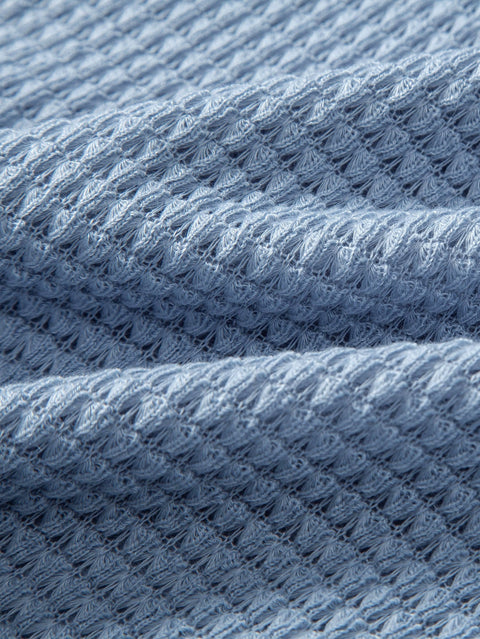 Waffle Textured Cuban Shirt & Shorts