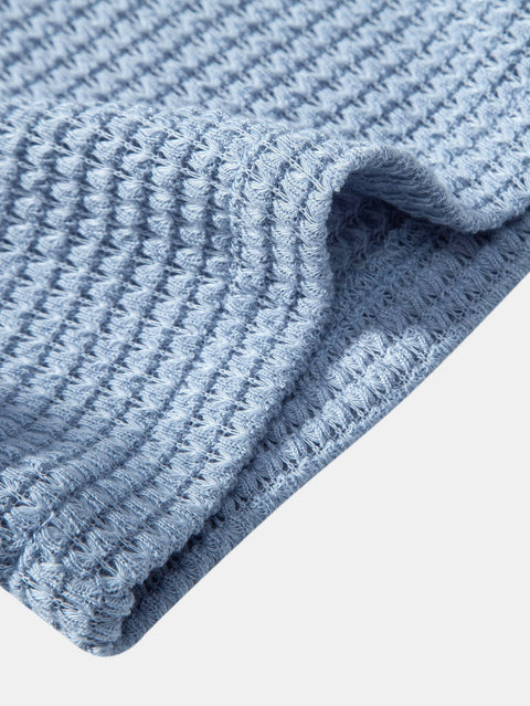 Waffle Textured Cuban Shirt & Shorts