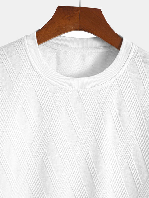 Relax Fit Diamond Jacquard T-Shirt & Diamond Jacquard Shorts