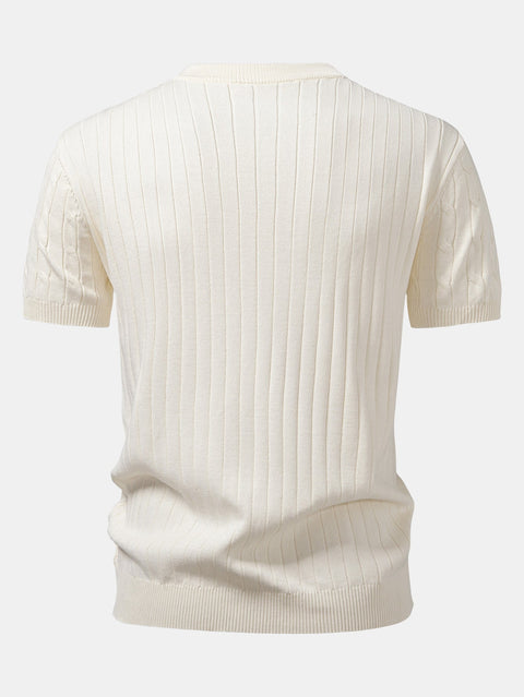 Twist Knitted Henley Shirt