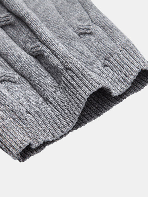 Twist Knitted Henley Shirt