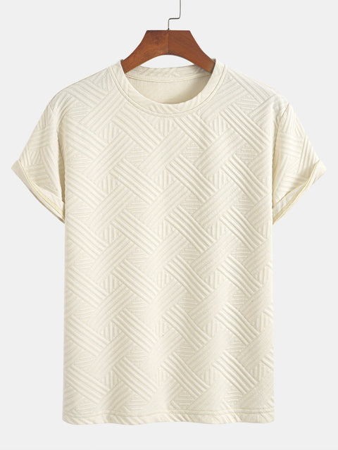 Striped Jacquard T-Shirt & Shorts Set