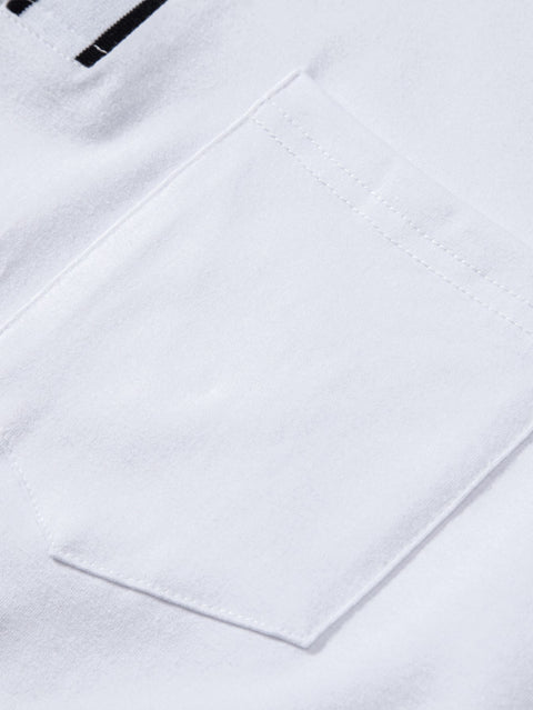 Long Sleeved Contrast Polo Shirt With Pocket