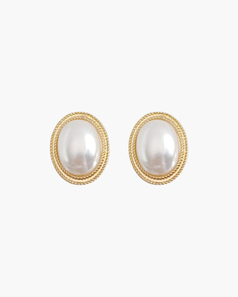 Radiance Oval Pearl Studs