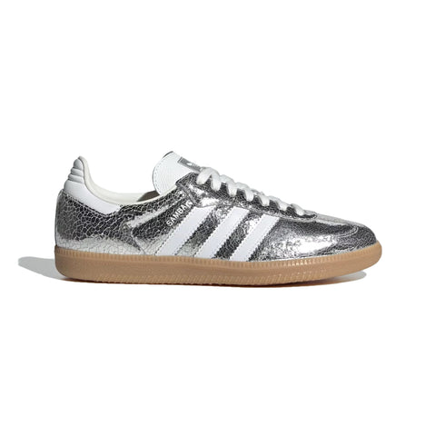 Samba OG Silver Metallic Cracked Leather