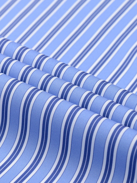 Long Sleeve Stripe Button Up Shirt & Slim Fit Tapered Trousers